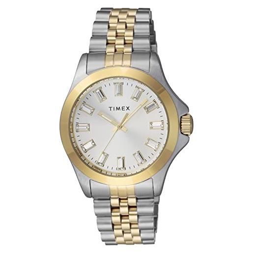 Timex orologio analogico al quarzo donna con cinturino in acciaio inossidabile tw2v79700
