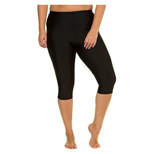 Ulla popken schwimmcapri costume a pantaloncino, nero, 56 donna