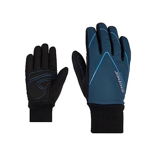 Ziener guanti da sci di fondo per bambini, unico nordic/crosscountry, blu navy, s