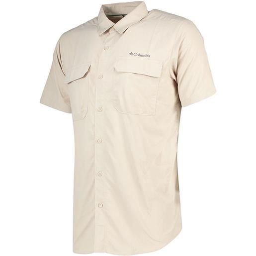 Columbia silver ridge ii short sleeve shirt beige s uomo