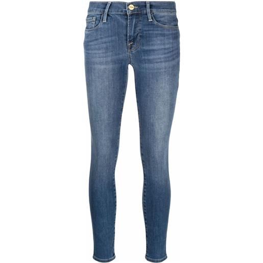 FRAME jeans skinny a vita bassa - blu