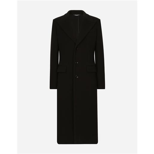 Dolce & Gabbana cappotto monopetto jersey lana tecnica