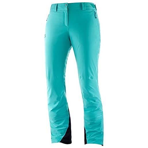 Salomon icemania, pantaloni da sci donna, blu (blue turquoise), l/r