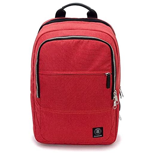 Invicta zaino ufficio invicta biz m - rosso - porta laptop fino a 15,6'' - presa usb - lavoro