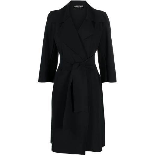 CHIARA BONI La Petite Robe cappotto saveria con cintura - nero