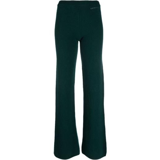 ERMANNO FIRENZE pantaloni svasati con ricamo - verde