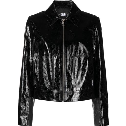Karl Lagerfeld giacca con monogramma - nero