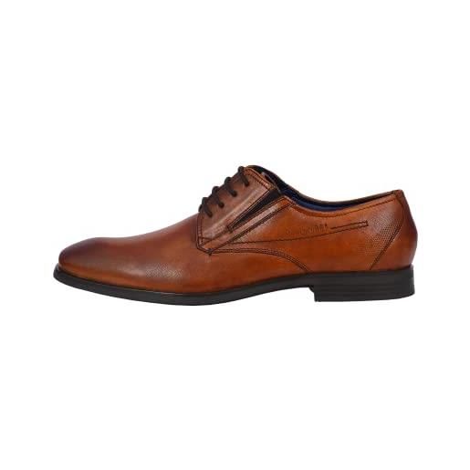 Bugatti 311196054100, scarpe stringate derby uomo, marrone cognac brown, 46 eu