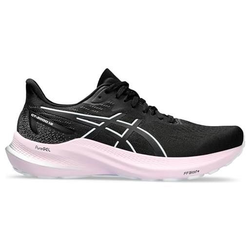 ASICS gt-2000 12, sneaker donna, black/black, 39.5 eu