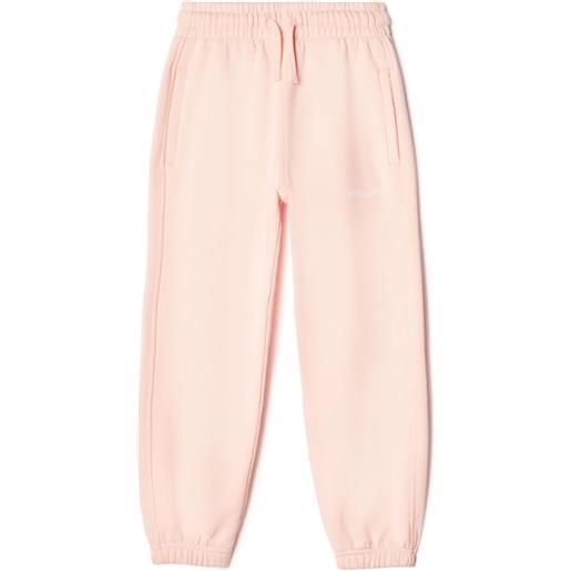 Off White kids pantalone in cotone rosa