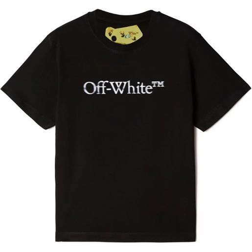 Off White kids t-shirt in cotone nero