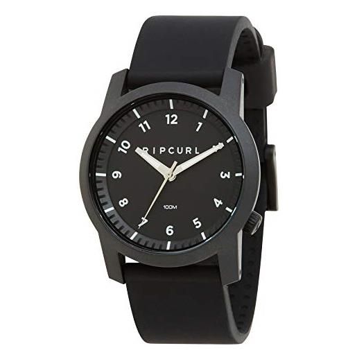 RIP CURL cambridge orologio in silicone nero - spruzzo impermeabile leggero - il cronometraggio personale non è mai stato così facile