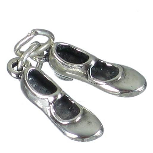 Maldon Jewellery ciondolo in argento sterling scarpe da tip-tap. 925 x 1 ciondoli per scarpe da ballo