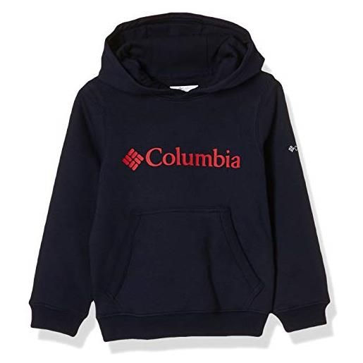 Columbia csc basic logo youth, felpa con cappuccio ragazzo, navy collegiate, xs