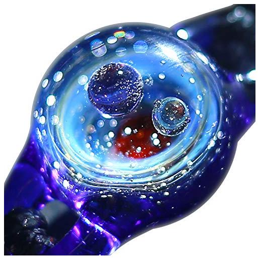 Pavaruni collana originale con ciondolo galassia, vetro universo, design cosmo spaziale, arte di compleanno giapponese artigianale fatto a mano, vetro
