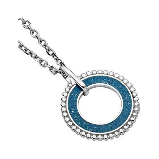 DUR p3513 - ciondolo per collana, in argento sterling 925, larghezza: 26 mm, colore: blu, 26 mm, argento sterling, nessuna pietra preziosa