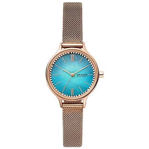 Skagen orologio analogico al quarzo da donna con cinturino in acciaio inossidabile, skw2977