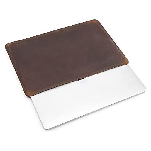 Contact's custodia in vera pelle per computer portatile, compatibile con mac. Book pro sleeve (coffee2 per 13,3 '' mackbook pro & air)
