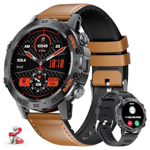 LIGE smartwatch uomo, orologio intelligente da 1,39 con frequenza cardiaca, pressione sanguigna, monitor del sonno per android ios, 100+ modalità sportive fitness tracker, ip67, chiamate bluetooth