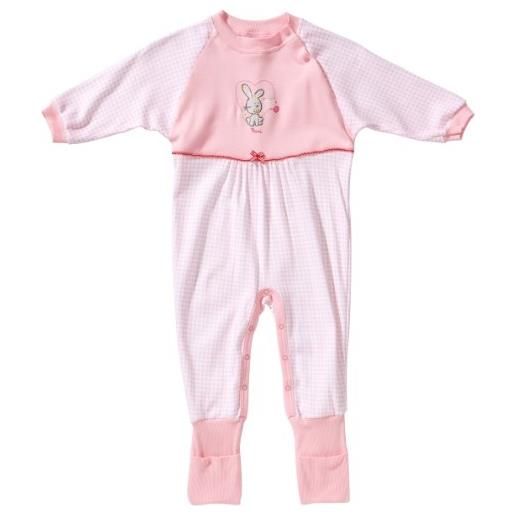 Schiesser baby 136644-503 - pigiama intero con piedi, bambina, rosso (rot (503-rosa)), 62 (3 mesi)