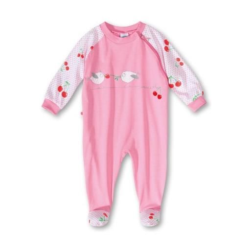 Sanetta 220785 - pigiama intero con piedi, bambina, rosa (rosa (3092 )), 56