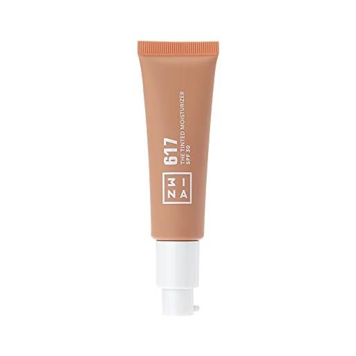 3ina makeup - the tinted moisturizer spf30 617 - bb cream sabbia - fondotinta idratante con acido ialuronico e protezione solare spf 30 - crema colorata viso - vegan - cruelty free