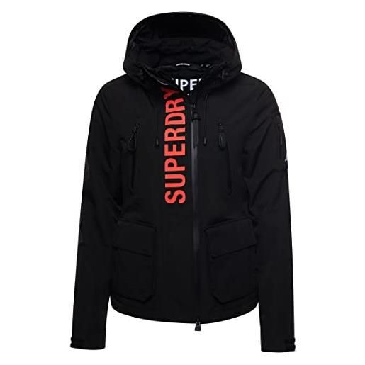 Superdry ultimate windcheater giacca a vento, nordic chrome navy/risk red, xs donna