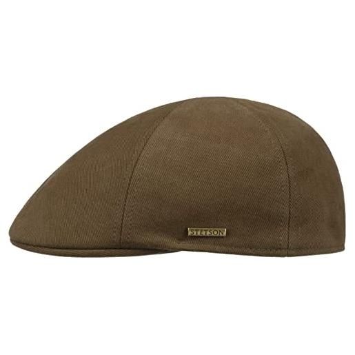 Stetson coppola texas classic soft cotton uomo - made in the eu cap cappello piatto con visiera, fodera estate/inverno - 57 cm marrone
