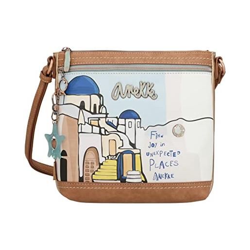 Anekke borsa da donna tracolla media borsa a tracolla in ecopelle con 1 maniglia chiusura con cerniera valigia a mano collezione mediterranean accessori e accessori donna 27 x 25 x 8