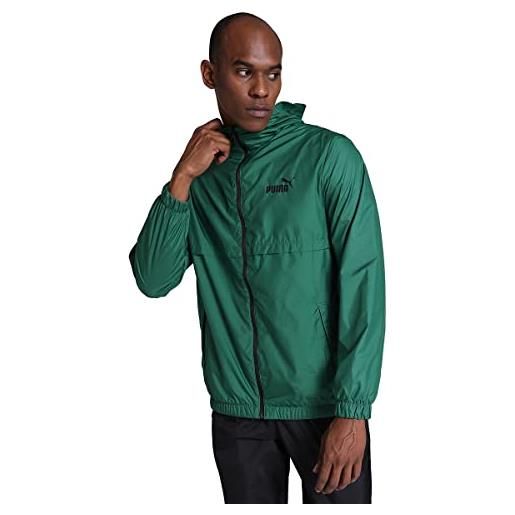 PUMA -giacca a vento -full-zip e cappuccio -logo PUMA -tasche laterali -vestibilita' regolare xl verde 37