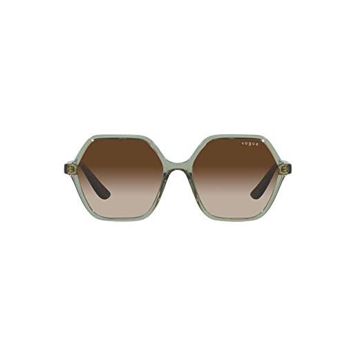 Vogue occhiali da sole vo5361s 302213 donna colore verde lente marrone taglia 55 mm
