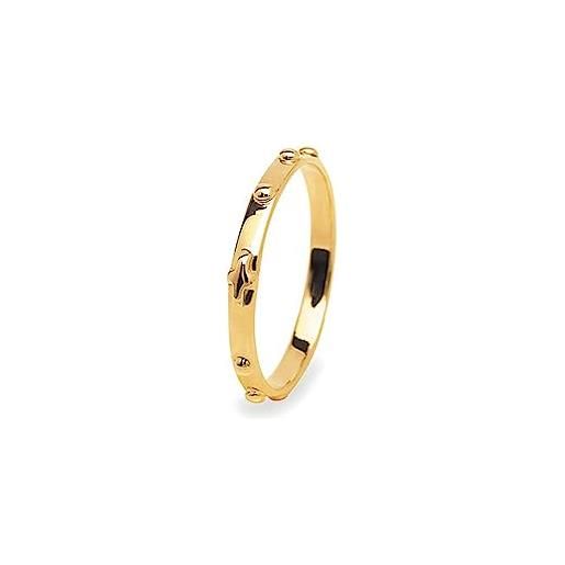 gioiellitaly anello rosario oro giallo 18 kt uomo donna unisex anello preghiera gioiello sacro altissima qualità