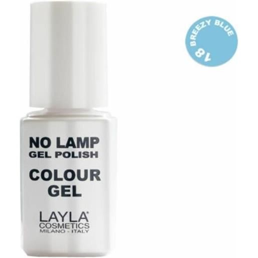 Layla Cosmetics layla no lamp gel polish colour gel colore n. 18 breezy blue 10ml