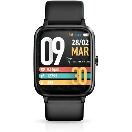 Amicafarmacia techmade smartwatch sport con gps integrato colore black