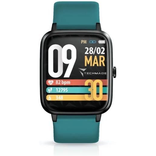 Amicafarmacia techmade smartwatch sport con gps integrato green