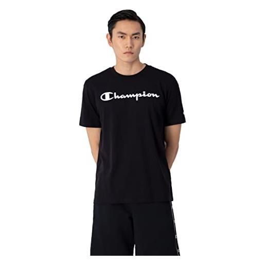 Champion legacy american classics logo s/s t-shirt, nero, 3xl uomo