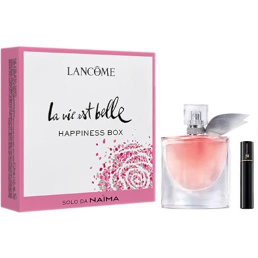Lancome la vie est belle eau de parfum refillable hppiness box 50 ml eau de parfum + mini mascara hypnose nero