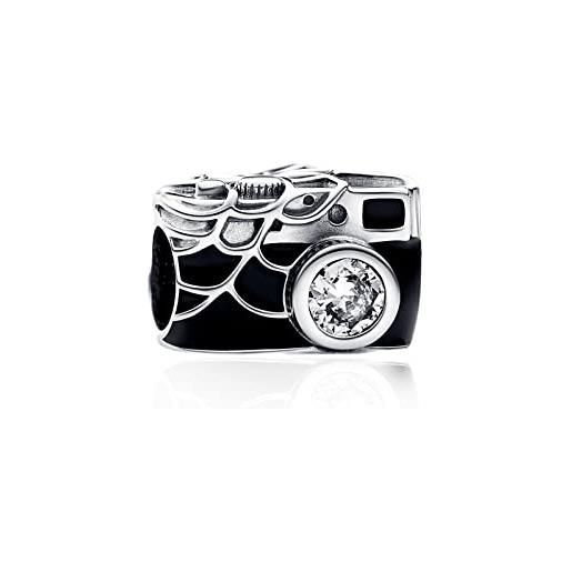 HAEPIAR spider macchina fotografica uomo s925 argento charm per bracciale collana argento sterling dangles per le donne regali della ragazza