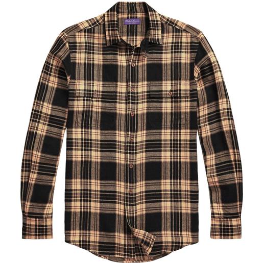 Ralph Lauren Purple Label camicia tartan - toni neutri