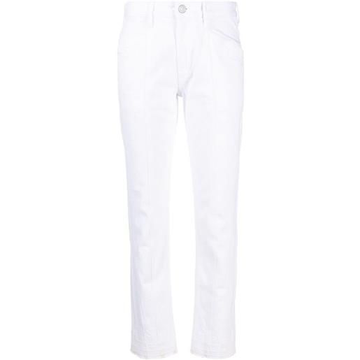 MARANT ÉTOILE jeans sulanoa slim crop - bianco