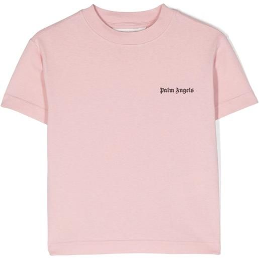 Palm Angels kids t-shirt in cotone rosa