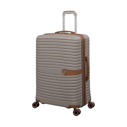 it luggage encompass - ruota girevole espandibile a 8 ruote hardside checked da 68,6 cm, beige, 68,6 cm, encompass - ruota girevole espandibile a 8 ruote hardside checked da 68,6 cm