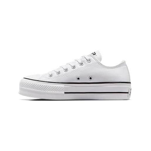 Converse chucks nero 561681c chuck taylor all star lift ox nero nero bianco, taglia: 38