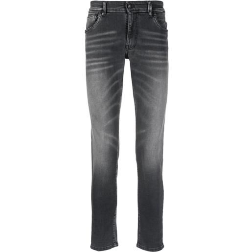 Salvatore Santoro jeans skinny con effetto schiarito - nero