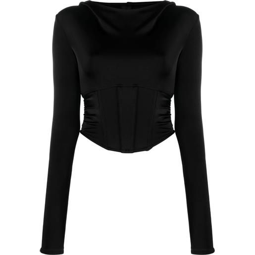 MISBHV top in stile corsetto - nero