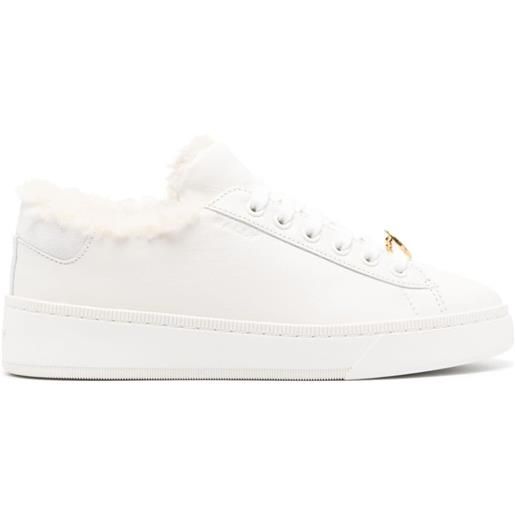 Bally sneakers ryver con placca logo - bianco