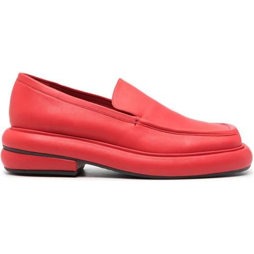 Eckhaus Latta mocassini con punta quadrata 50mm - rosso