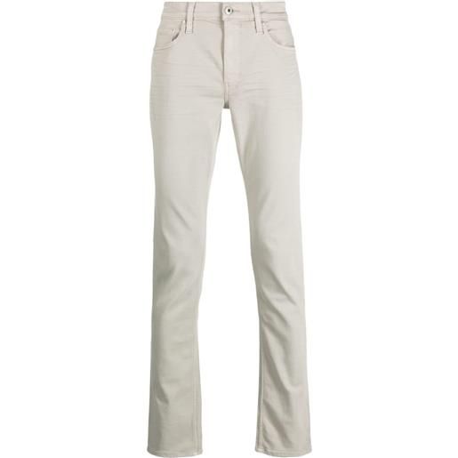 PAIGE jeans affusolati lennox con logo - grigio