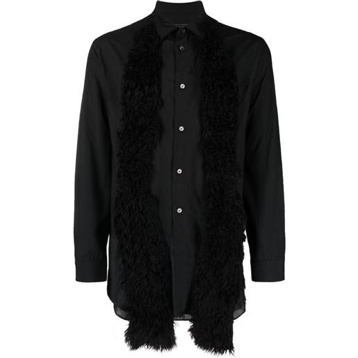 Comme des Garçons Homme Plus camicia con sciarpa - nero