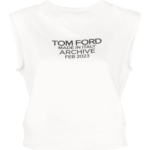 TOM FORD top con stampa - bianco